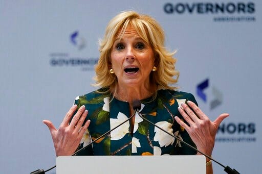  “Call me!” Jill Biden tells spouses of governors in a tone of unity