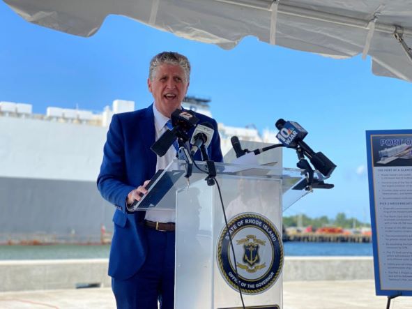  Governor McKee Cuts Ribbon on Modernized Pier 2 at Quonset’s Port of Davisville