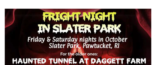  Slater Park “Fright Night in the Park” Halloween Event To Begin October 8th