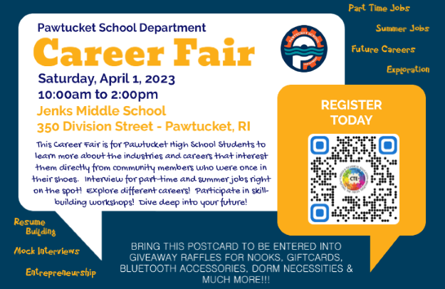  Pawtucket School Department will hold a Career Fair for High School Students