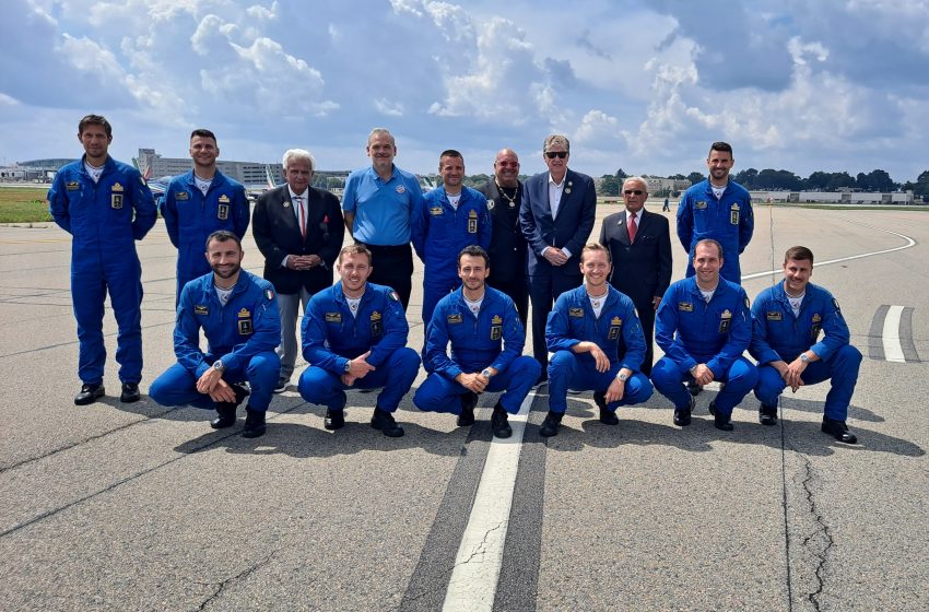  Italian Air Force Frecce Tricolori Flew Over the State House