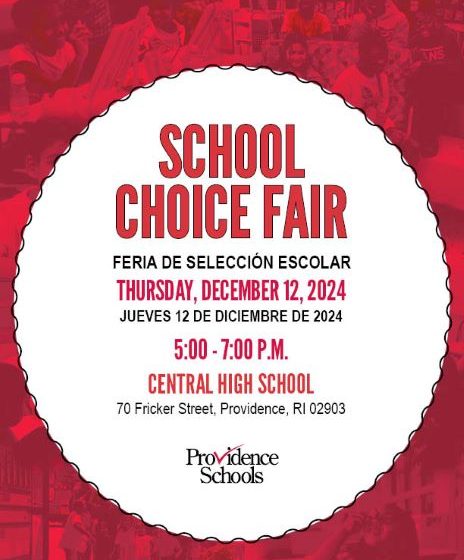  Providence Public Schools to Host Annual School Choice Fair Thursday, December 12 for Current Pre-K, 5th Grade, and 8th Grade Students