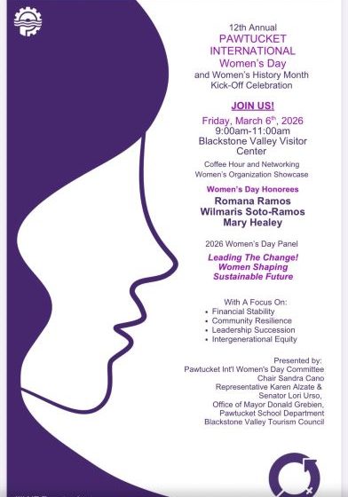  Pawtucket to Host 12th Annual International Women’s Day Celebration:  “Leading The Change!”