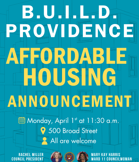  Council President Rachel Miller and Deputy Majority Leader Mary Kay Harris to Make Affordable Housing Announcement