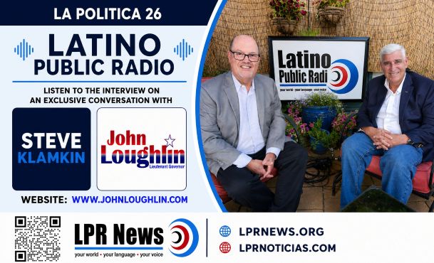  La Politica 26:  Steve Klamkin with Republican John Loughlin for Lt. Governor