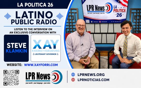  La Politica 26: Steve Klamkin with Democrat Candidate Xay Khamsyvoravong for Lt. Governor