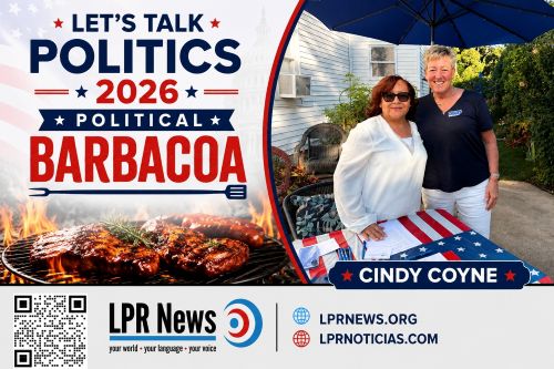  LPR’s Political Barbacoa Steve Klamkin and Paige Parks with Cindy Coyne for Rhode Island Lieutenant Governor