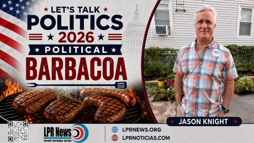 LPR’s Political Barbacoa Steve Klamkin and Cortney Nicolato with Jason Knight, Candidate for Attorney General