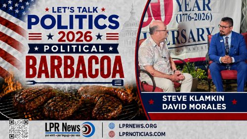  LPR’s Political Barbacoa Steve Klamkin and Cortney Nicolato with David Morales Candidate for Mayor of Providence